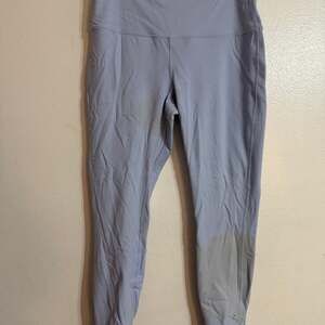 FLAWED Lululemon Align Pant 25" Blue Linen DOUBLE LINED SIZE 12